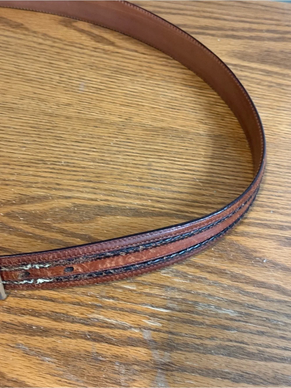Trafalgar Terrence Genuine Leather Mens Belt Size 42 Brown